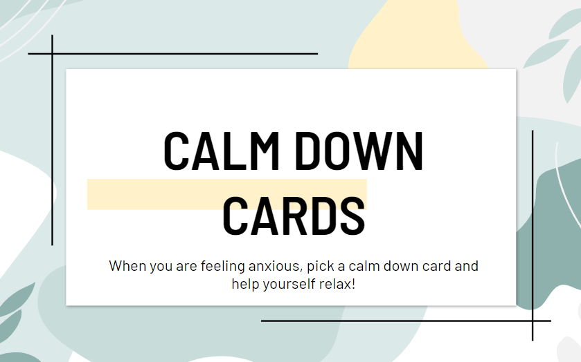 Calm Down Cards